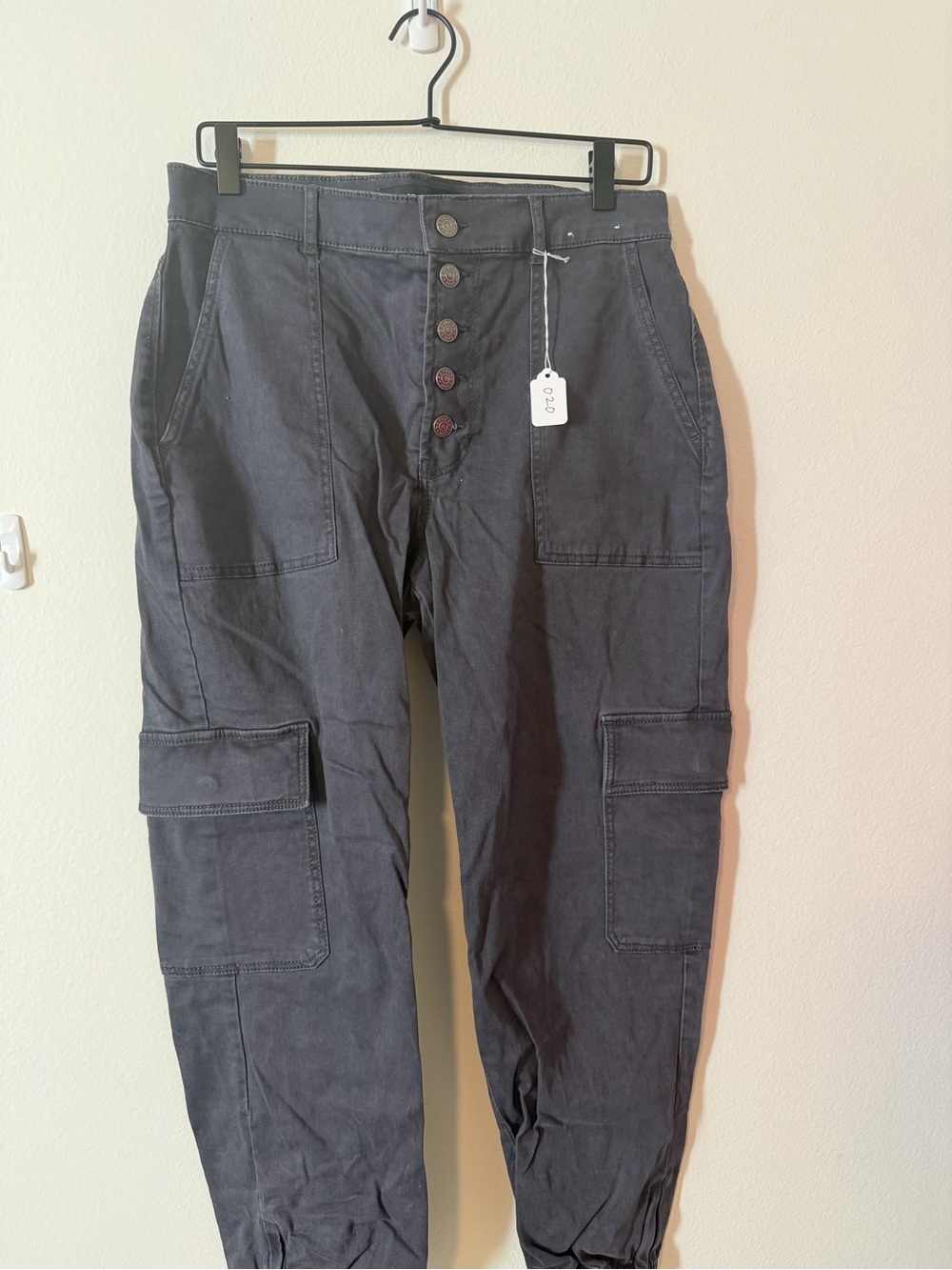 EUC Express Grey Cargo Jogger Pants Ankle High Rise 10R